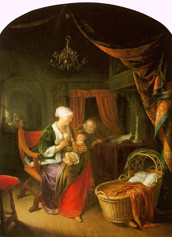 Gerrit Dou The Young Mother oil painting image